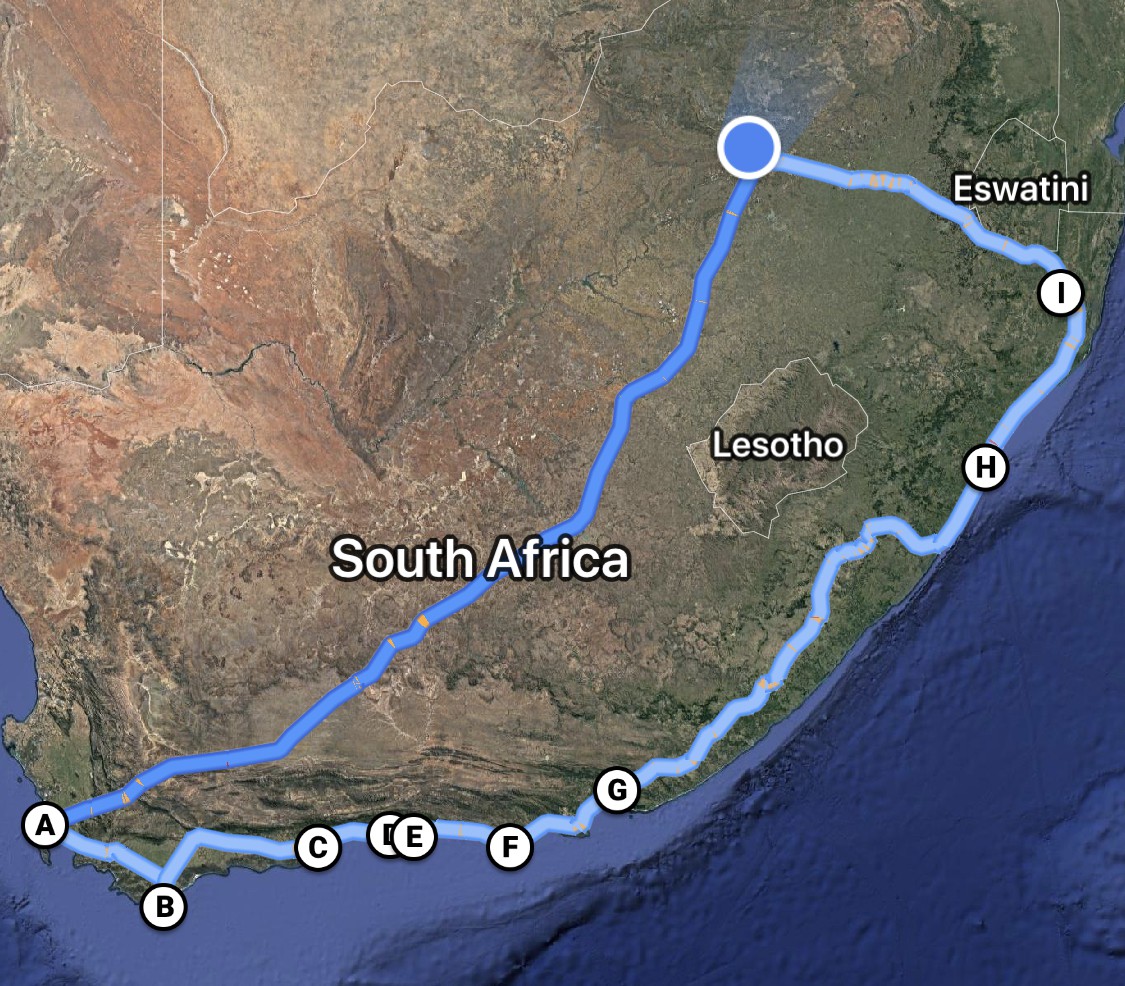 Road Trip south Africa up the coast